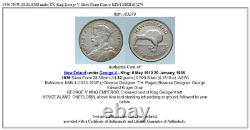 1936 Nouvelle Zelande Sous Le Roi Britannique George V Argent Florin Coin W Kiwi Bird I83279