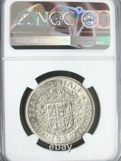 1937 New Zealand Half Crown 1/2 Silver Coin Ngc Ms 64 Q1f3