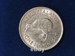 1940 Florin D'argent De Nouvelle-zélande Haute Qualité