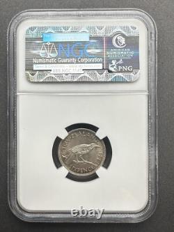 1941 Nouvelle-Zélande 6 Pence Argent NGC MS 63 Date Clé