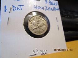 1942 Nouvelle-Zélande 3 Pence Un Point à la Date État de la Monnaie +++++