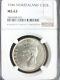 1946 New Zealand Half Crown 1/2 Silver Coin Ngc Ms 63 Q1f4