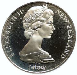 1974 Nouvelle-zelande X Jeux Du Commonwealth Elizabeth II Proof Argent $1 Coin I104048