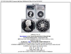 1974 Nouvelle-zelande X Jeux Du Commonwealth Vieille Elizabeth II Argent $1 Coin Ngc I85058