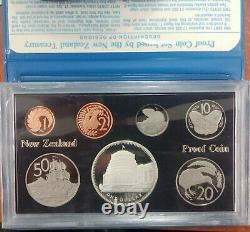 1977-1980 New Zealand Proof Coin Set, 5 Sets Au Total, 2x1978 (plus De 4 Oz D'argent)