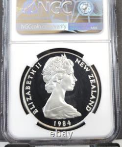 19788 Nouvelle-Zélande Argent 1 Dollar Black Robin Ngc Pf 69 Ultra Cameo Rare Top Pop