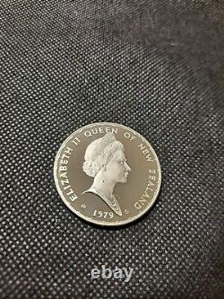 1979 Elizabeth II Reine De Nouvelle-zélande. 925 Argent Proof Un Dollar! E3929dxxx