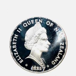 1981 Nouvelle-Zélande 1 dollar. Pièce de preuve en argent 925 Visite royale KM#? 50a