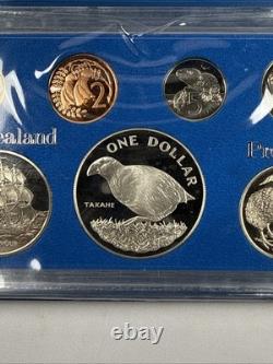 1982 NOUVELLE-ZÉLANDE ENSEMBLE DE PREUVE 1 Pièce de Dollar en Argent (SC1225-042) Takahe