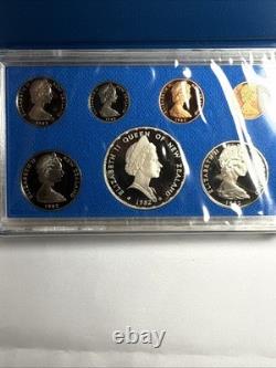 1982 NOUVELLE-ZÉLANDE ENSEMBLE DE PREUVE 1 Pièce de Dollar en Argent (SC1225-042) Takahe