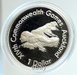 1989 Nouvelle-zelande XIV 1990 Commonwealth Game Swimmer Proof Silver $1 Coin I103140