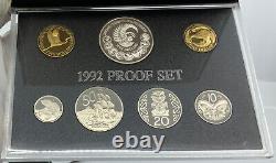 1992 NOUVELLE-ZÉLANDE Elizabeth II 25 Ans Ensemble de preuves décimales 7 pièces 1 argent i114533