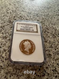 1995 Piefort en argent Nouvelle-Zélande S20C KM-P2 Pukaki NGC PF68UC