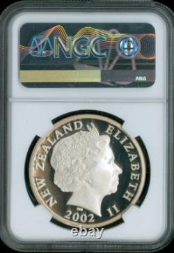 2002 Nouvelle-Zélande Argent 5 Dollars Épreuve NGC PF68 Ultra Cameo Qualité MAC