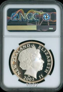 2002 Nouvelle-Zélande Argent 5 Dollars épreuve NGC PF68 Ultra Cameo Qualité MAC