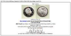 2003 Nouvelle Zelande Reine Élisabeth II Seigneur Du Rings Argent Dollar Coin I95112