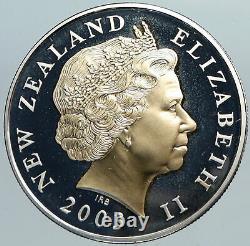 2003 Nouvelle-zelande Royaume-uni Reine Elizabeth II Antique Vintage Old Argent 5 $ Pièce I88793
