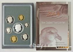 2004 NOUVELLE-ZÉLANDE OFFICIEL SET DE PREUVE (7) avec SILVER CHATHAM ISL. TAIKO 5 $ RARE
