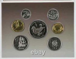 2004 NOUVELLE-ZÉLANDE OFFICIEL SET DE PREUVE (7) avec SILVER CHATHAM ISL. TAIKO 5 $ RARE