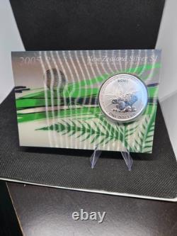 2005 Nouvelle-Zélande Rowi Kiwi 1 Oz. 999 Argent $1 Pièce Rare