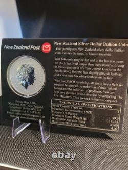 2005 Nouvelle-Zélande Rowi Kiwi 1 Oz. 999 Argent $1 Pièce Rare