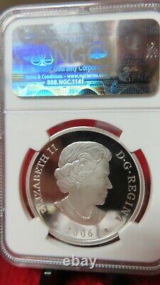 2006 Éclairage Holographique Du Navire Ketch Canada. 999 Bateaux Silver Coin Ngc Pr69