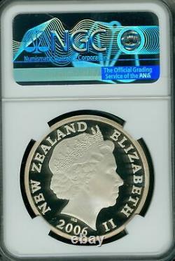 2006 Nouvelle-Zélande $5 Faucon d'argent Ngc Pf69 Mac Uhcam Impeccable 2500 frappé