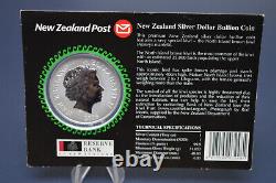 2006 Nouvelle-zélande $1 Kiwi 1 Oz Pièce D'argent On Card