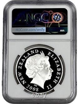 2008 Nouvelle-Zélande Hamilton's Frog Argent $5 Pièce de Monnaie Épreuve NGC PF 69 UC