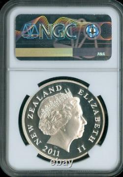 2011 Nouvelle-Zélande Argent 5 Dollars Épreuve NGC PF68 Ultra Cameo Qualité MAC