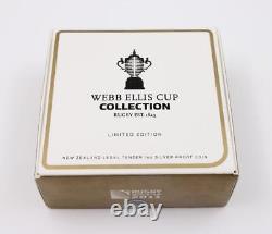 2011 Nouvelle-zélande 1 Oz Silver Proof Coin Rugby Coupe Du Monde Webb Coupe Ellis