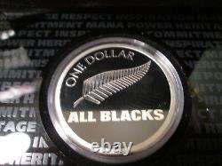 2011 Nouvelle-zélande Tout Noir $1 Argent 1 Oz Boîte Et Coa