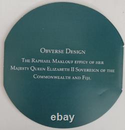2012 FIJI 2$ Double TAKU Tortue et Bébé Unique en Case Dorée 24K avec Certificat d'Authenticité