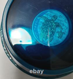 2012 FIJI 2$ Double TAKU Tortue et Bébé Unique en Case Dorée 24K avec Certificat d'Authenticité