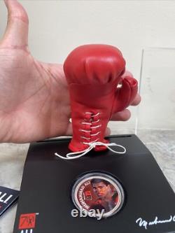 2012 Muhammad Ali 1 oz 999 Pièce en Argent avec Ensemble de Gants Monnaie de Nouvelle-Zélande