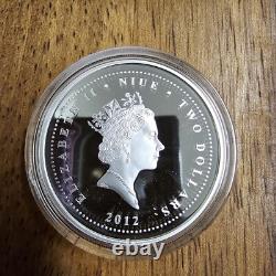 2012 NOUVELLE-ZÉLANDE PIECE D'ARGENT KOIN FENG SHUI AVEC BOÎTE ET CERTIFICAT D'AUTHENTICITÉ