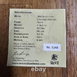 2012 NOUVELLE-ZÉLANDE PIECE D'ARGENT KOIN FENG SHUI AVEC BOÎTE ET CERTIFICAT D'AUTHENTICITÉ