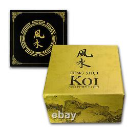 2012 Niue 1 Oz Argent 2 $ Feng Shui Koi Poisson (withbox & Coa) Sku #67731