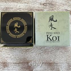 2012 Niue Feng Shui Koi Argent 1 Oz. Monnaie Proof Monnaie de Nouvelle-Zélande Boîte et COA