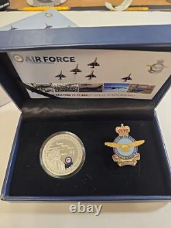 2012 Nouvelle-Zélande 1 $ Argent. 999 Monnaie de preuve 75e anniversaire de la Royal Air Force
