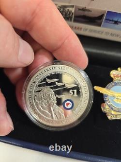 2012 Nouvelle-Zélande 1 $ Argent. 999 Monnaie de preuve 75e anniversaire de la Royal Air Force