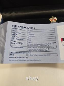 2012 Nouvelle-Zélande 1 $ Argent. 999 Monnaie de preuve 75e anniversaire de la Royal Air Force