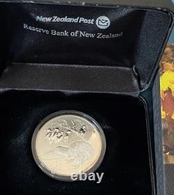 2012 Nouvelle-Zélande 1 $ Kiwi 1 oz Argent épreuve emballage couleur seulement 5000 frappés