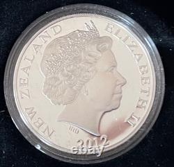 2012 Nouvelle-Zélande 1 $ Kiwi 1 oz Argent épreuve emballage couleur seulement 5000 frappés