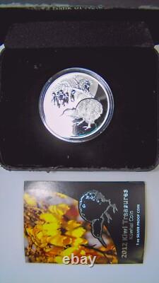2012 Trésors Kiwi (Kowhai) 1 oz troy. Argent fin 999 pièce de preuve CS