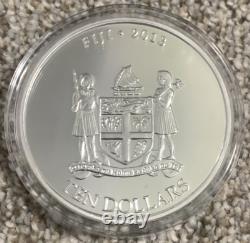2013 Fidji 5 oz Argent 10 $ Taku BU Magnifique ! Capsule Airtite Scellée ! Pièce Incroyable