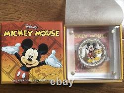 2014 Nouvelle-Zélande Monnaie Disney Mickey et ses amis Ensemble complet de 6 pièces d'argent d'1 once