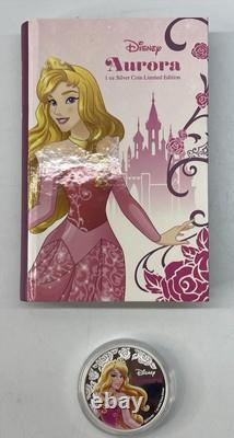 2015 Disney Princesse Aurora La Belle au bois dormant 1 oz Argent 2 $ Proof Monnaie de Nouvelle-Zélande