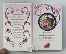 2015 Disney Princesse Aurora La Belle au bois dormant 1 oz Argent 2 $ Proof Monnaie de Nouvelle-Zélande