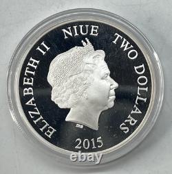 2015 Pièce en Argent 1oz de la Princesse Disney Belle 2$ Épreuve Monnaie de Nouvelle-Zélande NIUE